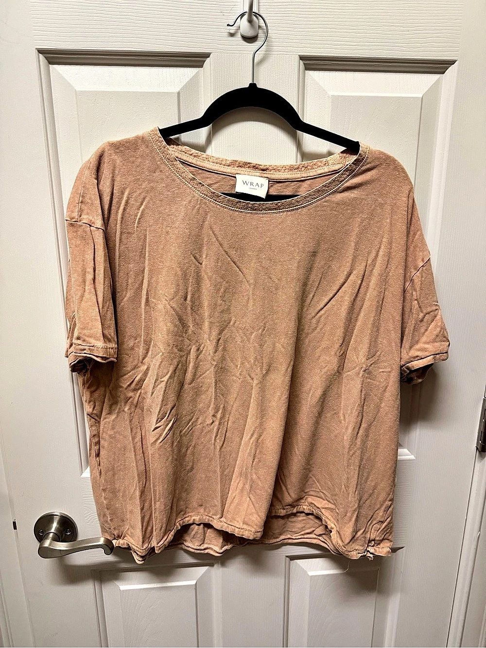 WRAP T806 Short Sleeve Top in Brown Size XL